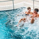 Couple In Thermal Wellness Spa On Water Massage